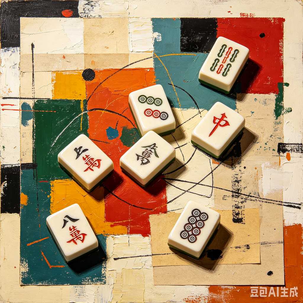 gradient blue mahjong tiles